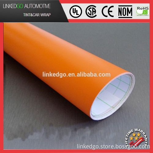 Good 1.52*30M Orange Matte Vinyl Car Wrap Film Colour Change Car Wrapping